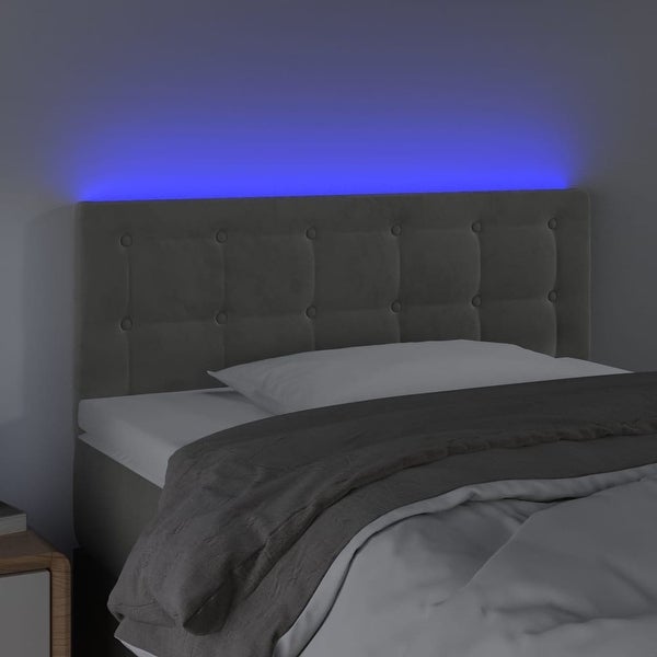 vidaXL LED Headboard Dark/light Gray 39.4