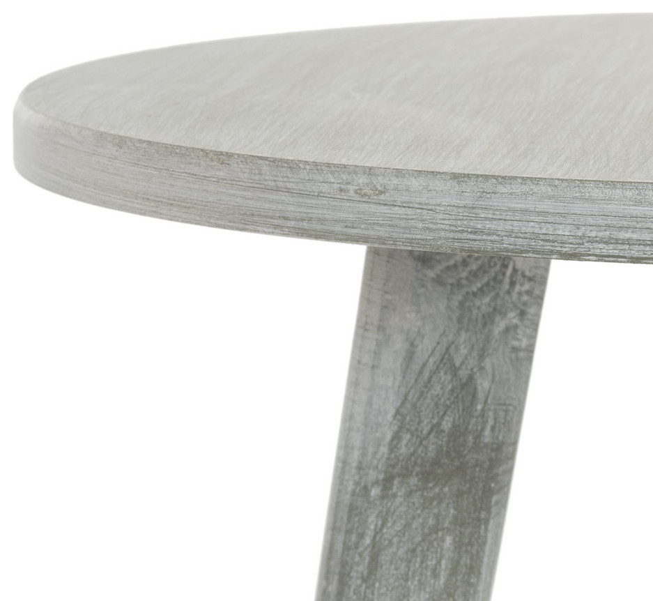 Niles Round Accent Table Slate Gray   Midcentury   Side Tables And End Tables   by Peachtree Fine Furniture  Houzz