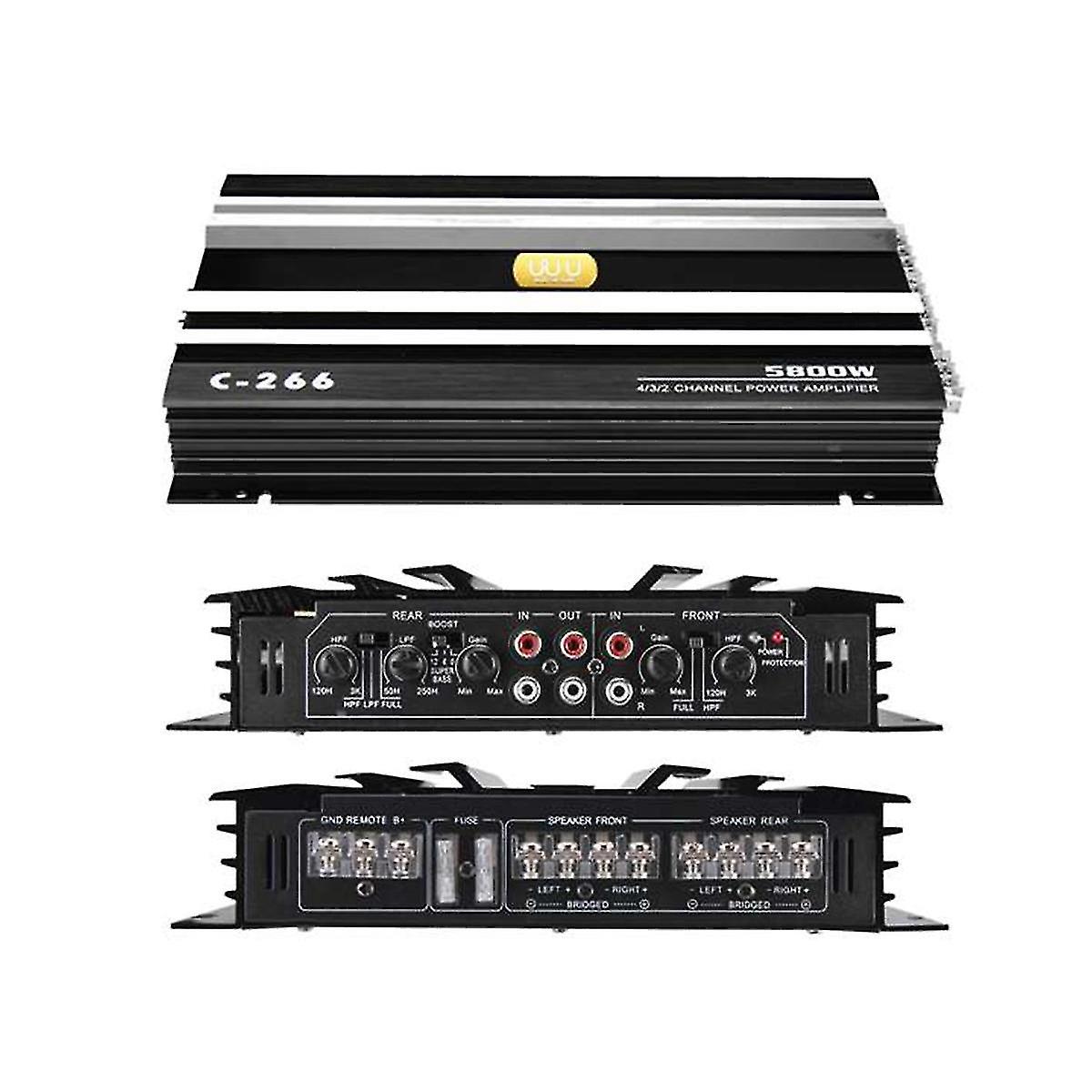 Car Rms Amplifier 5800 Watt Car Audio Power Amplifier 4 Channel Car Amplifer Car Audio Amplifier Fo