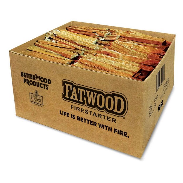 Betterwood Natural Hand Split Fatwood 35 Pound Firestarter 2 Pack Campfire Bbq Or Pellet Stove Non toxic And Water Resistant