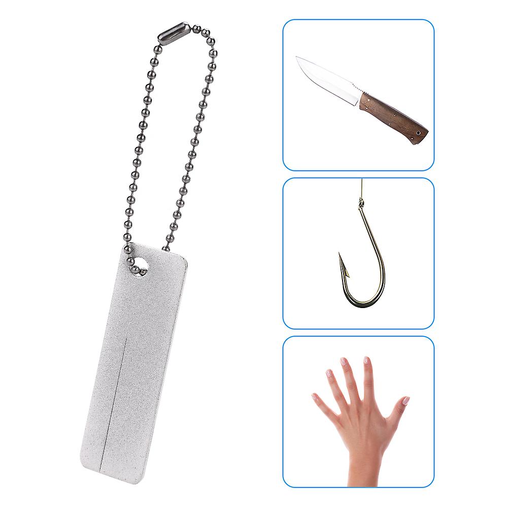 Outdoor Pocket Fish Hook Fishhook File Grinder Sharpener With Key Chain