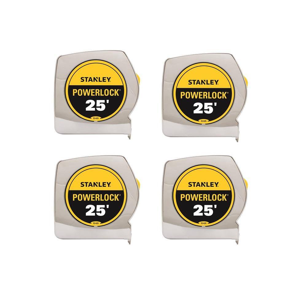 Stanley 25 ft. PowerLock Tape Measure (4-Pack) 33-425CP