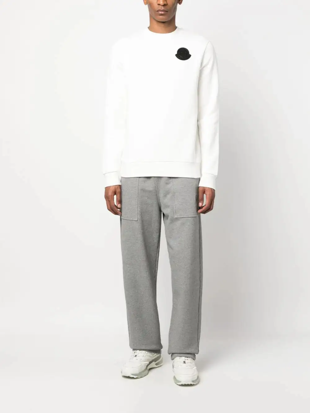 MONCLER Logo Applique Sweatshirt White