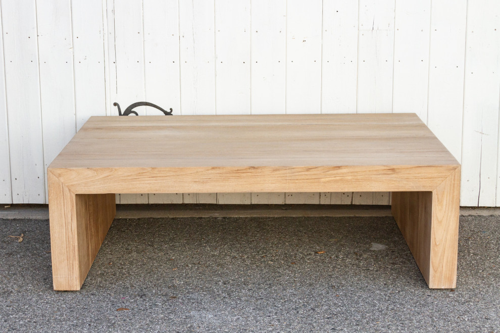 Mid Century Bleached Coffee Table   Transitional   Coffee Tables   by De cor  Houzz