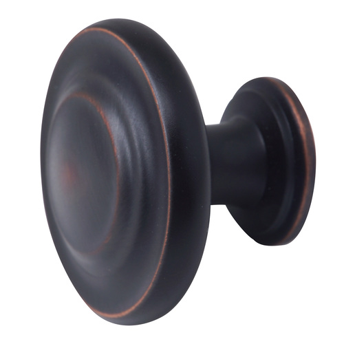 Amerock TPK1586ORB Oil Rubbed Bronze Inspirations Style Solid Oversized Round Cabinet Knob 1-5/16 Diameter For Kitchen And Cabinet Hardware - pack of 10