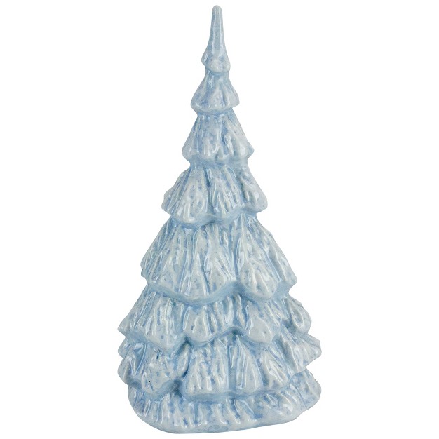 Blue And White Textured Christmas Tree Tabletop Decor