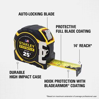 Stanley 31 in. 2-Way Adjustable Plastic Folding Sawhorse (2 Pack) and FATMAX 25 ft. x 1-14 in. Auto Lock Tape Measure STST60626W38L