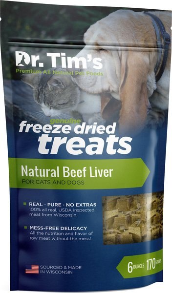 Dr. Tim's Natural Beef Liver Genuine Freeze-Dried Dog and Cat Treats