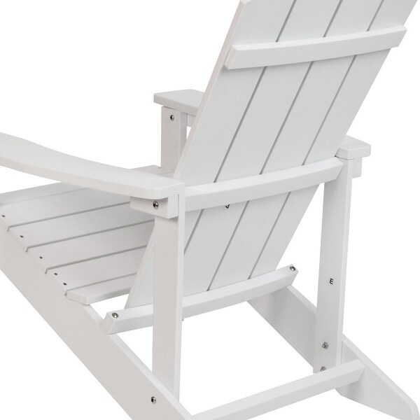 Allweather Poly Resin Wood Outdoor Adirondack Chair (Set of 4)