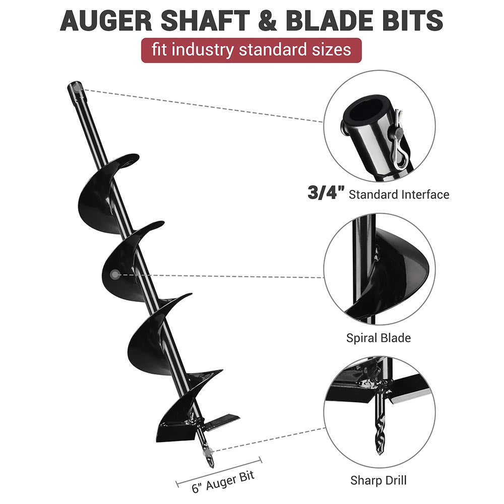 Yescom Electric Post Hole Digger with 6