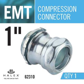 Halex 1 in. Electrical Metallic Tube (EMT) Compression Connector 62310