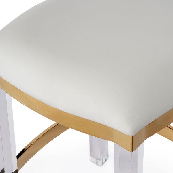 Jordan Acrylic and Polished Brass Counter Stool