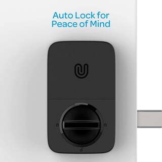 Ultraloq U-Bolt Black with Wi-Fi Bridge Deadbolt Smart Lock with Passage Handle UBBBHB