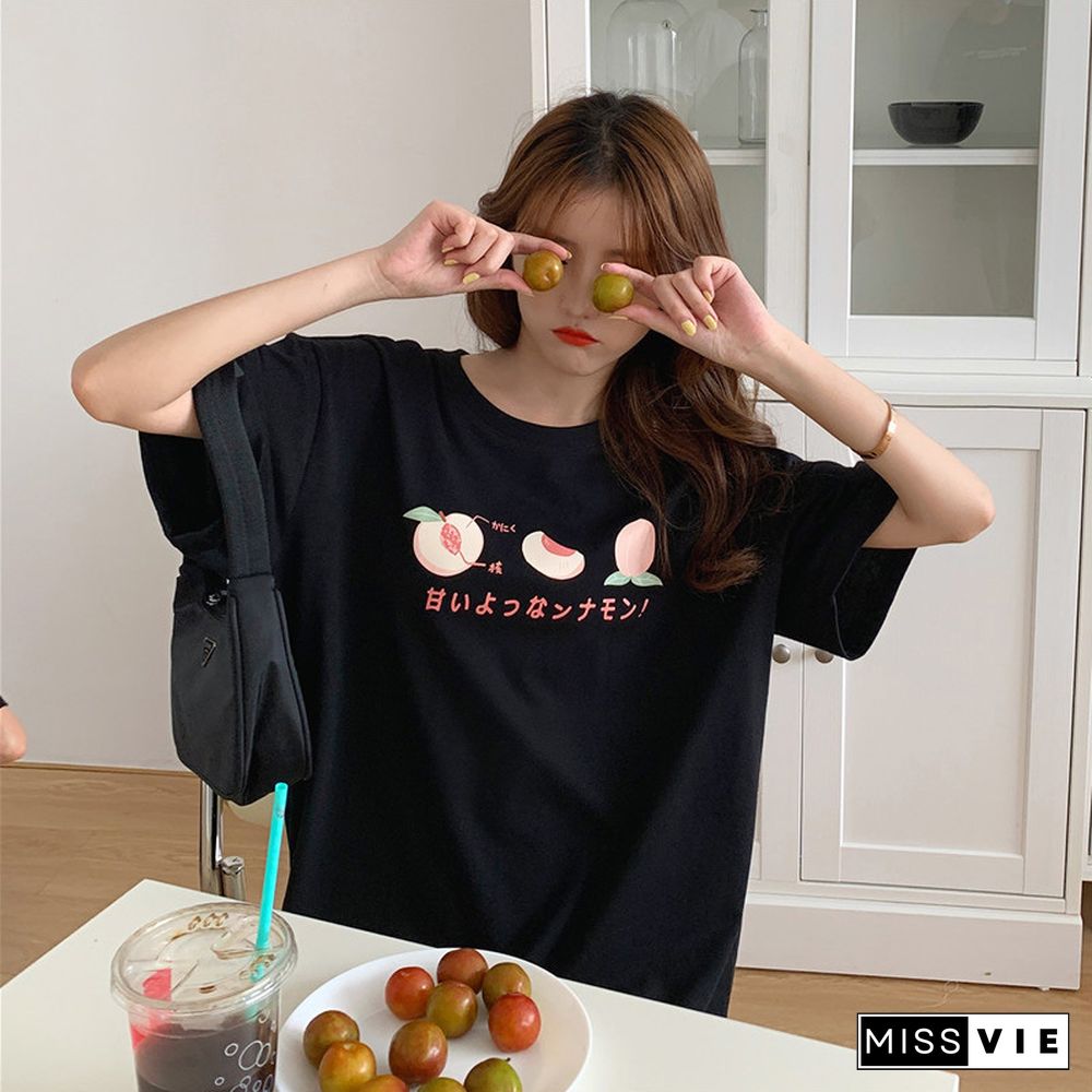 Casual Fruit Print T-Shirt