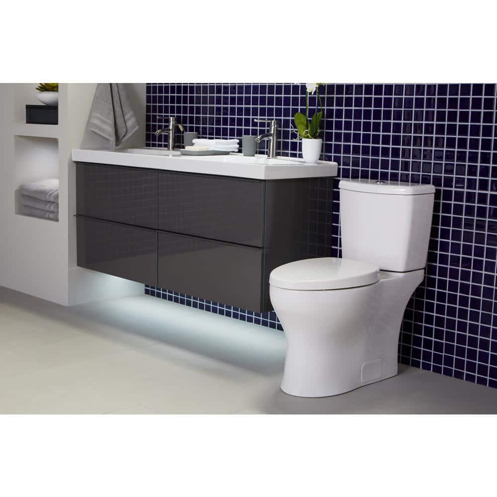 Niagara Stealth Phantom 2Piece 08 GPF Single Flush Elongated Toilet in White Seat Not Included