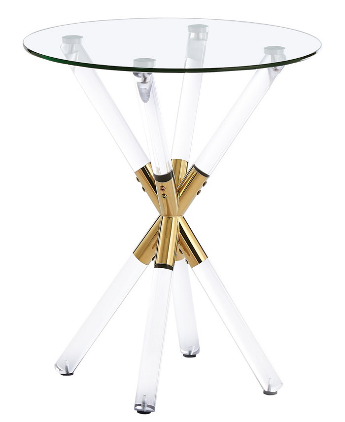 Best Master Furniture Dalton 24 Glass End Table