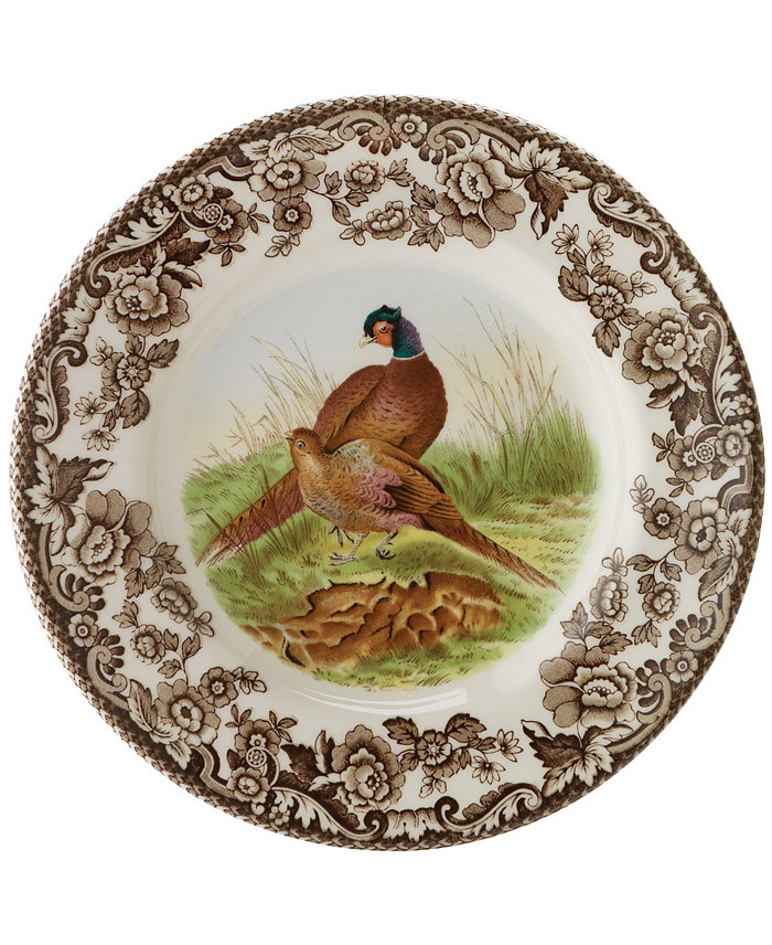 Spode Woodland Bird Canapandeacute; Plates Set of 4