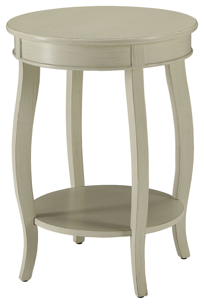 Urban Designs Portici Wooden Accent Side Table  Antique White   Farmhouse   Side Tables And End Tables   by Urban Designs  Casa Cortes  Houzz