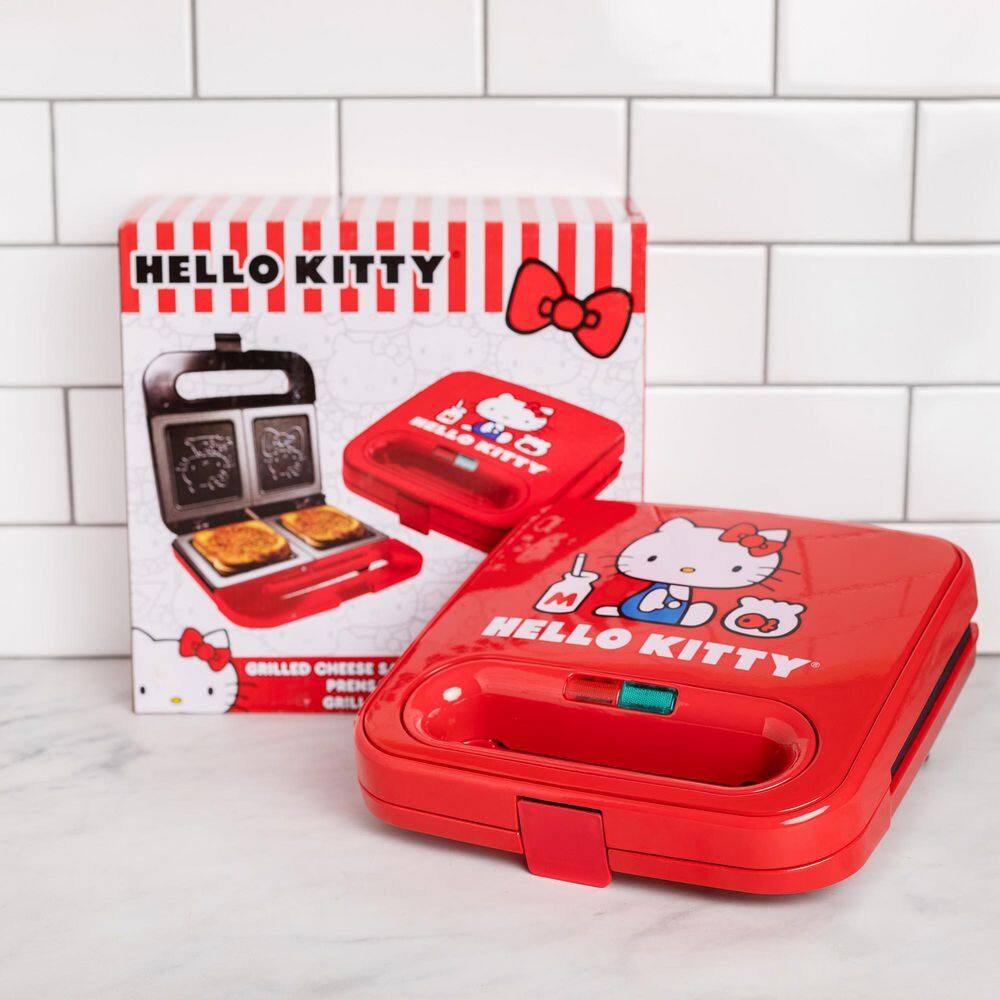 Uncanny Brands Hello Kitty Red 900W Grilled Sandwich Maker PP-KIT-HK1