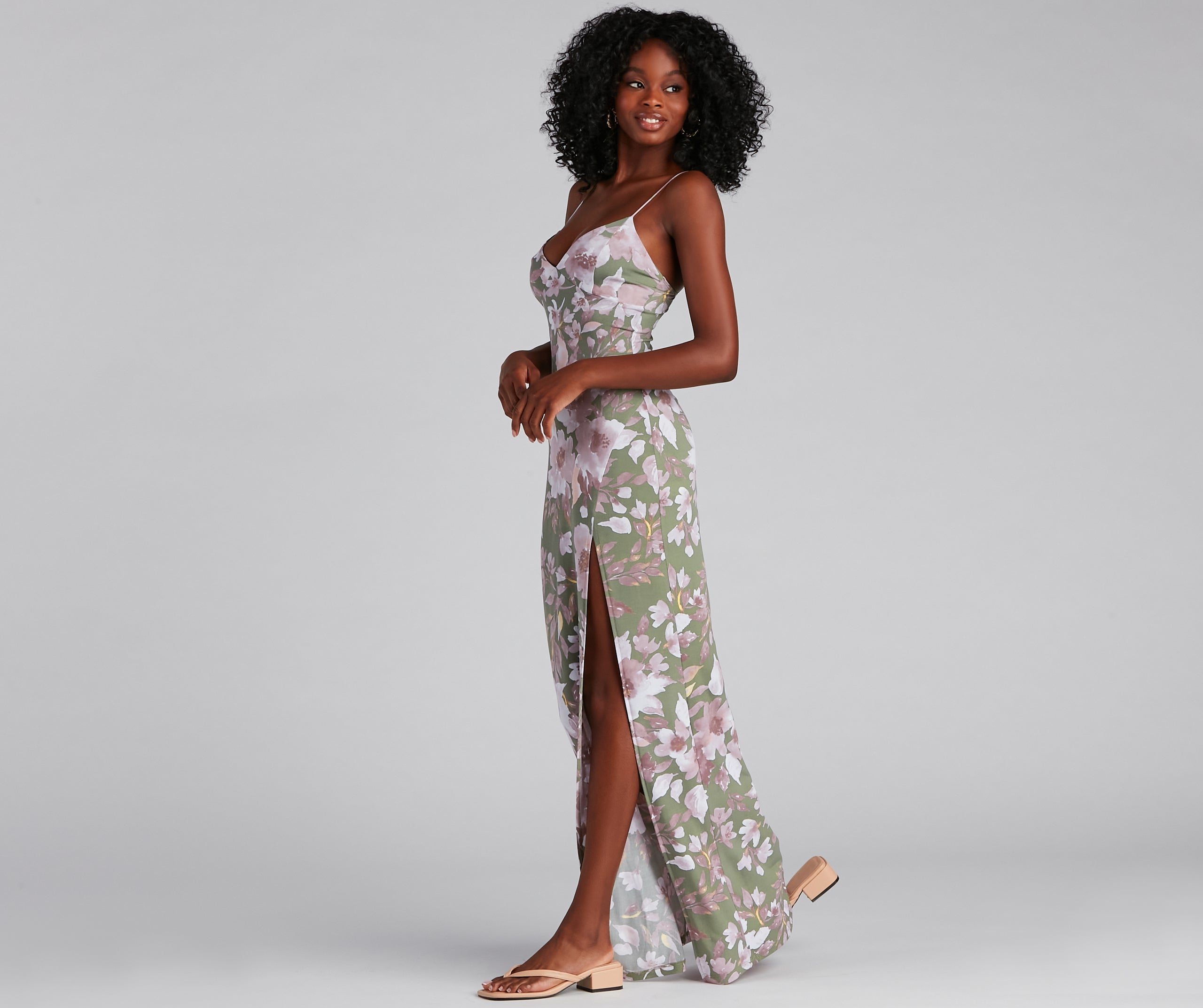 Chasing Sunsets Floral Maxi Dress