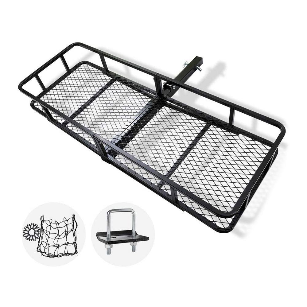 FieryRed 500 Pound Capacity Folding Steel Mesh Cargo Carrier Luggage Basket K-VACC011U