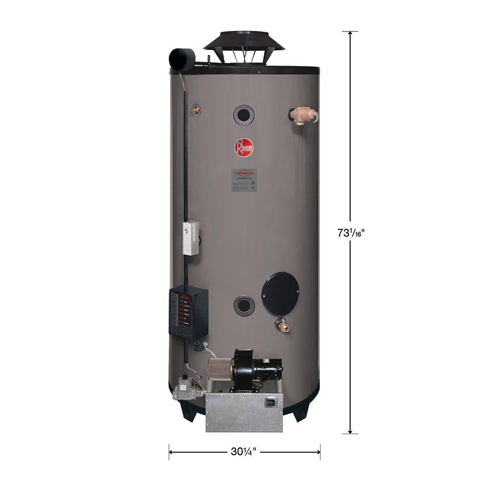 Rheem Commercial Universal Heavy Duty 100 Gal. 199.9K BTU Ultra Low NOx (ULN) Natural Gas Tank Water Heater GNU100-200