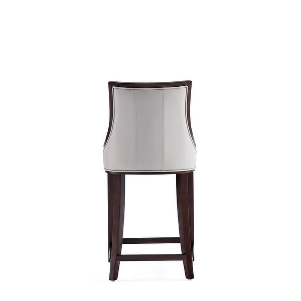 Manhattan Comfort Fifth Ave 39.5 in. Dark Walnut Beech Wood Counter Height Bar Stool (Set of 2)