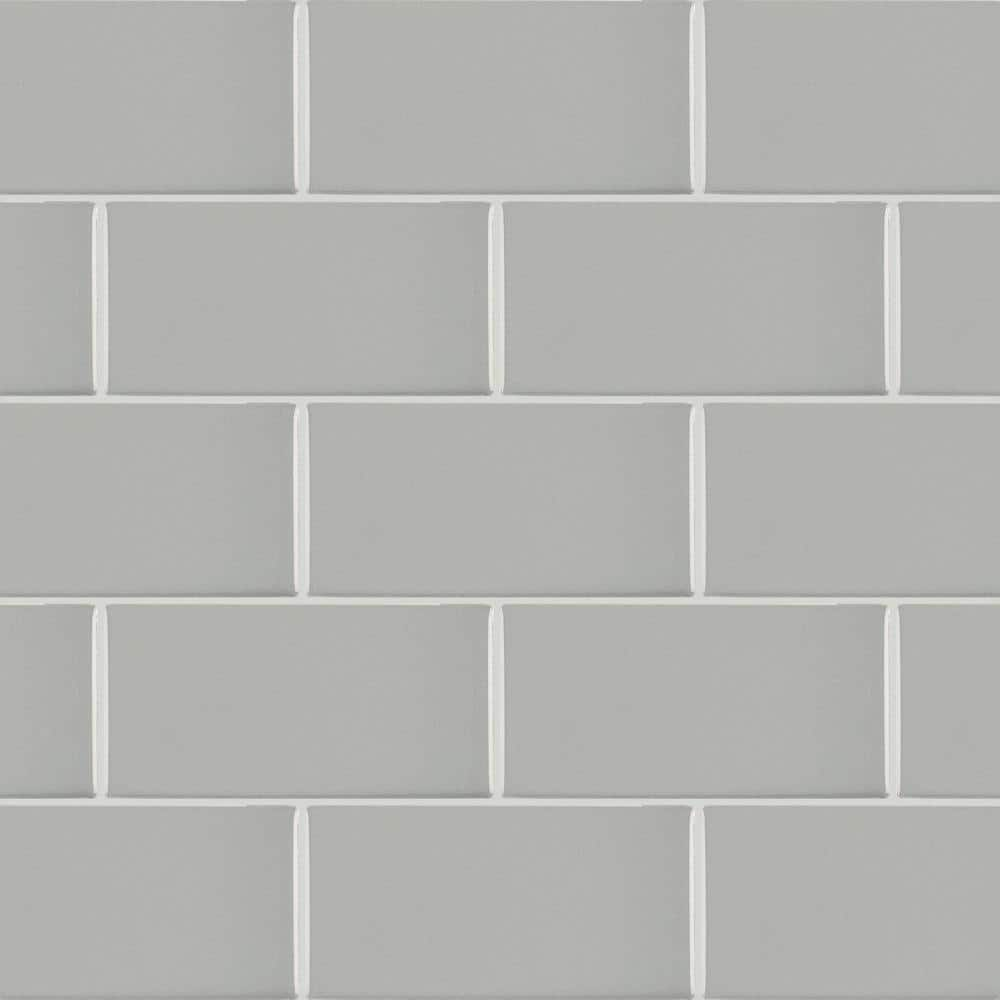 Daltile Restore 3 in. x 6 in. Glazed Ceramic Ash Gray Subway Tile (12.5 sq. ft.  case) X11436MOD1P2