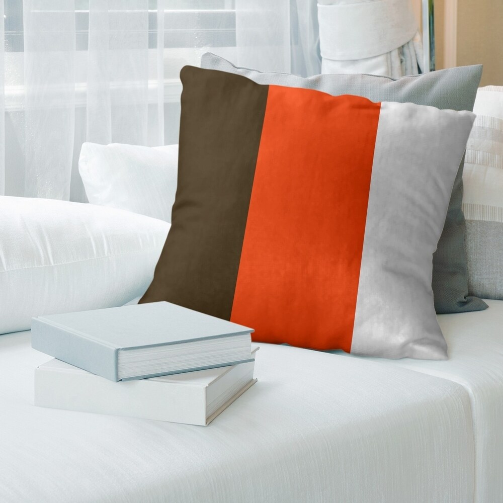 Cleveland Cleveland Football Stripes Pillow (Indoor/Outdoor)