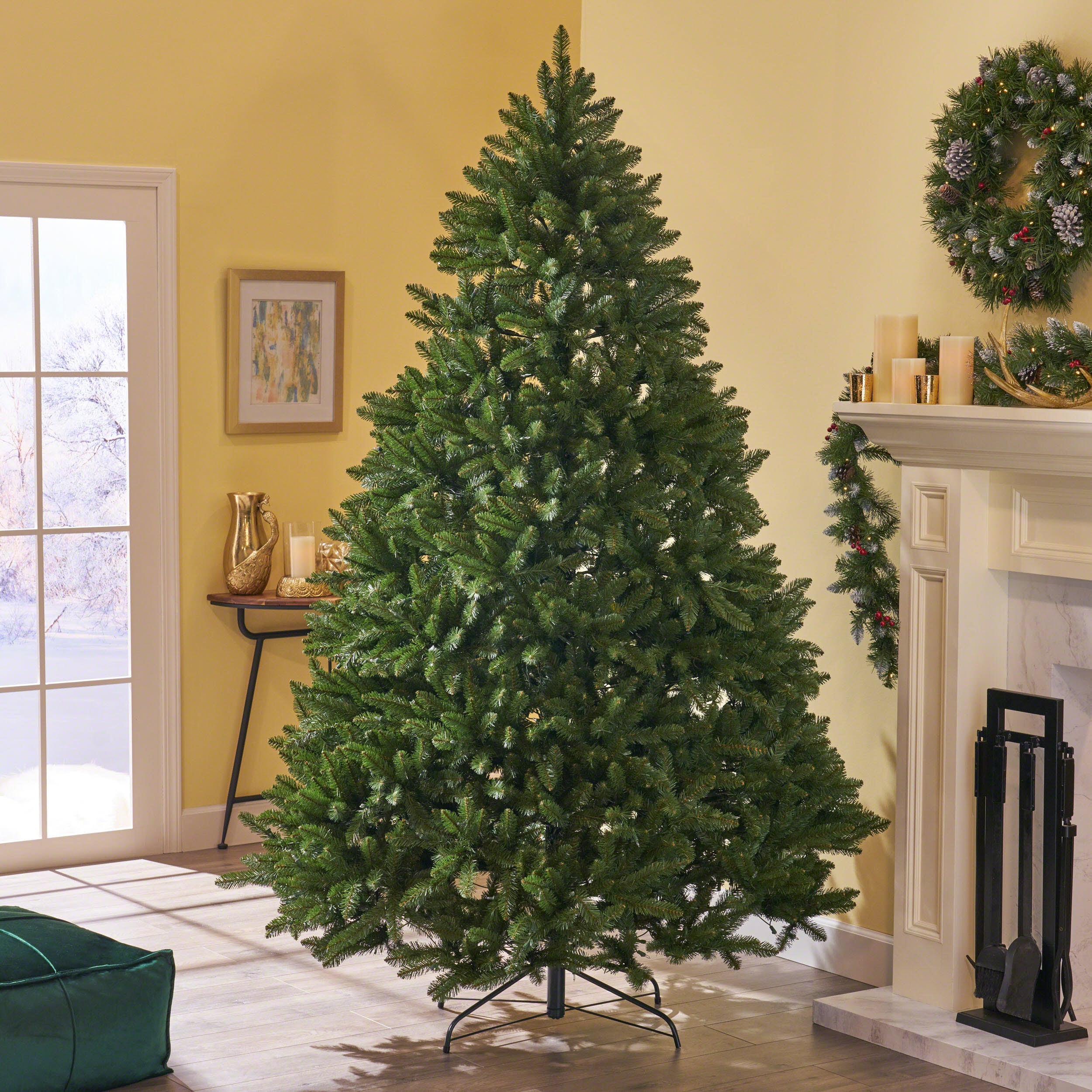 7-foot Norway Spruce Pre-Lit or Unlit Hinged Artificial Christmas Tree