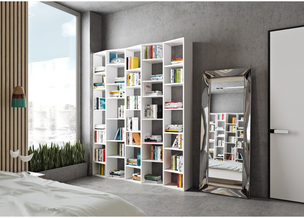 Modern White Large Cube Book And Display Shelves   Contemporary   Bookcases   by Plush Pod Decor  Houzz