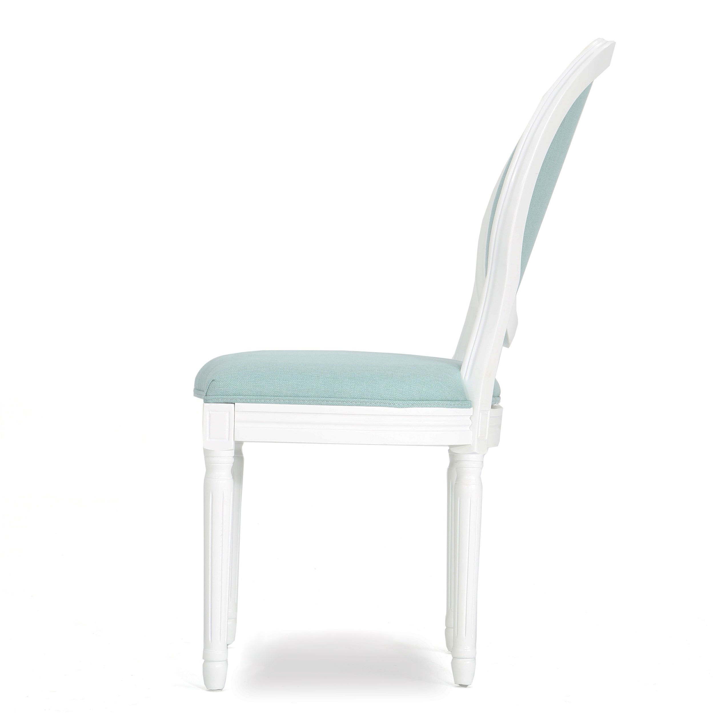 Adelise Traditional Light Blue Upholstered Fabric Dining Chairs (Set of 2)