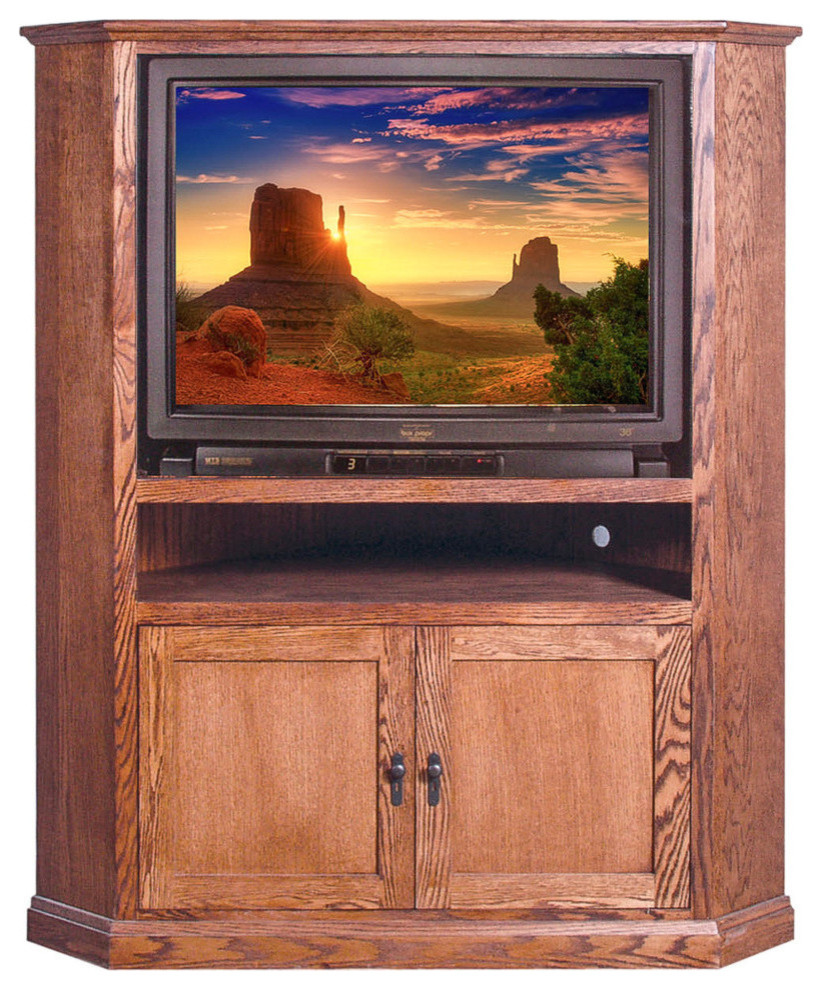 Mission Corner TV Unit   Traditional   Entertainment Centers And Tv Stands   by Oak Arizona  Houzz