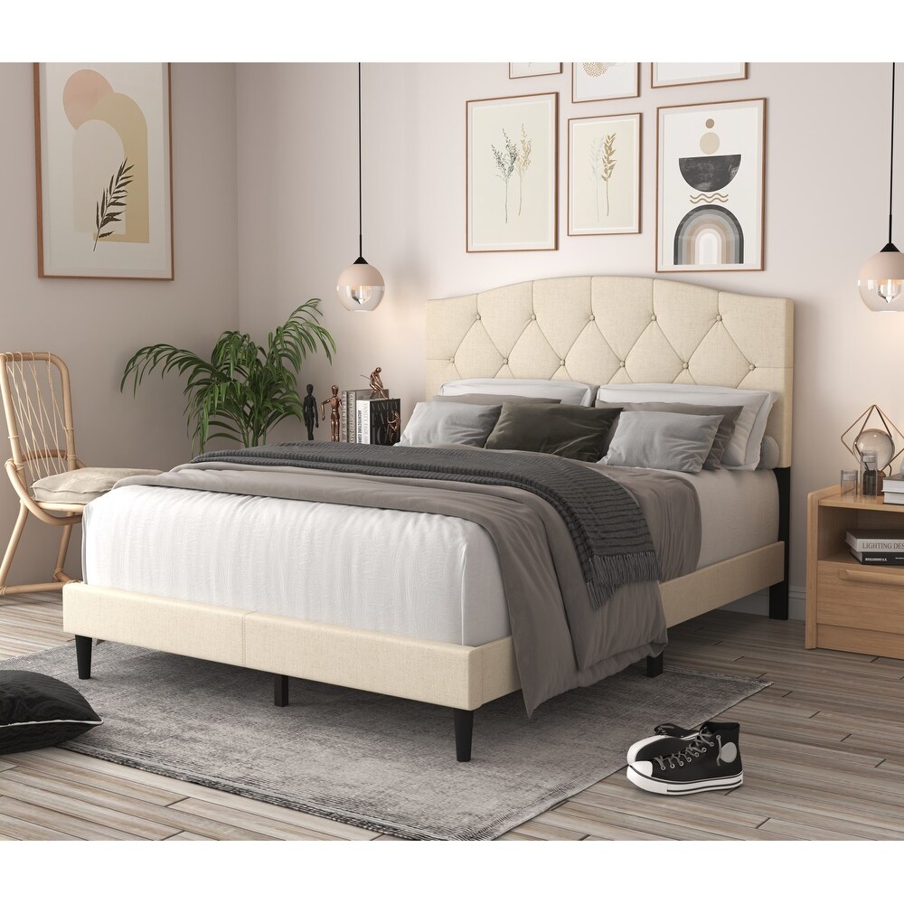 Malachi Tufted Upholstered Platform Bed