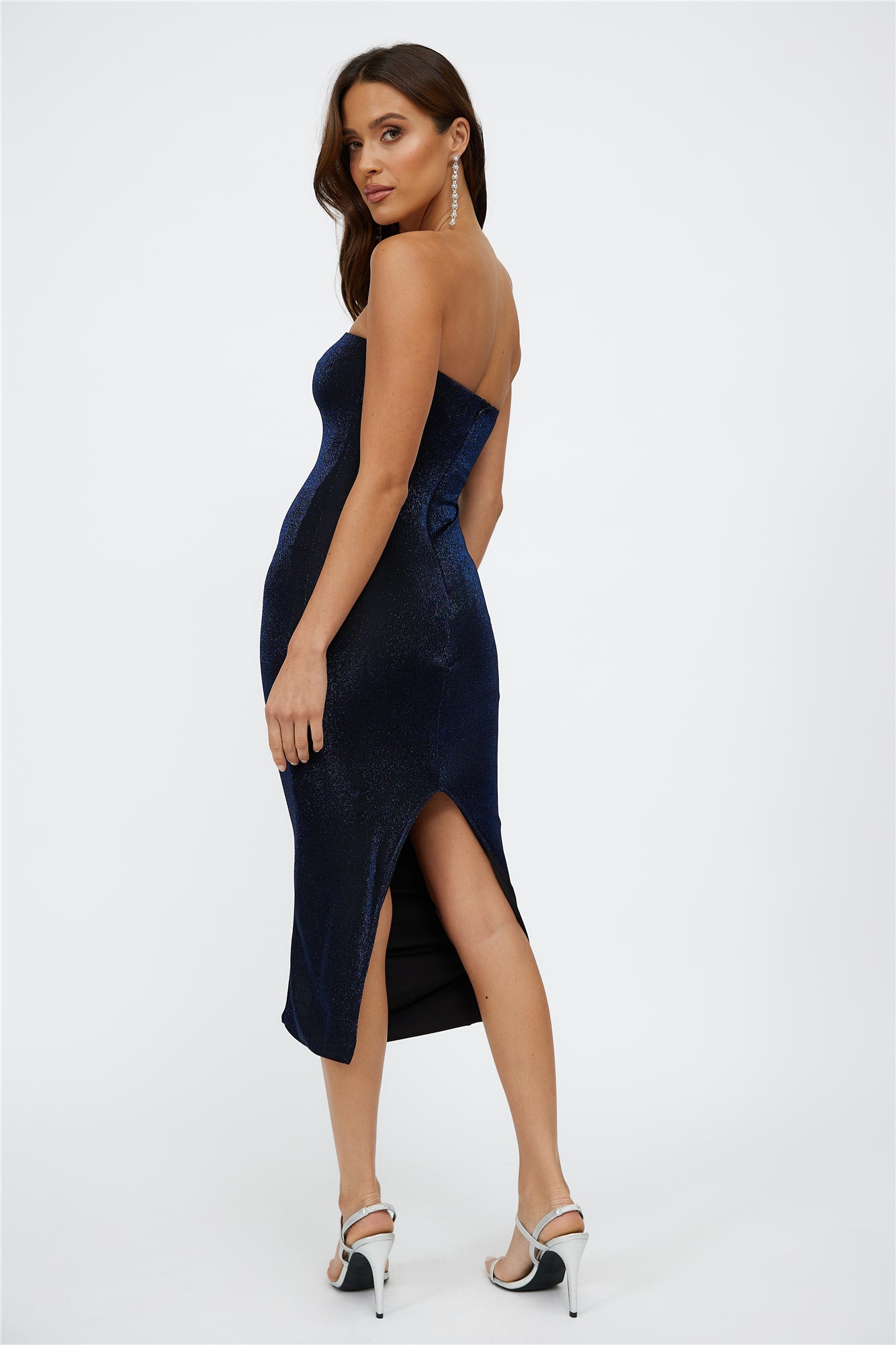 Midnight Stars Midi Dress Navy