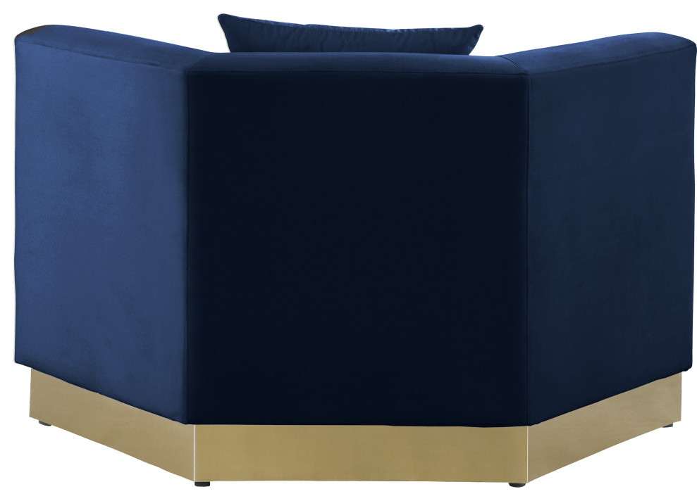 Marquis Velvet Upholstered Set   Contemporary   Armchairs And Accent Chairs   by Meridian Furniture  Houzz