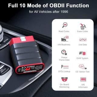 Thinkcar Thinkdriver OBD2 Bluetooth Scanner Check Engine Code Reader Full System Diagnostics with 15 Maintenance Services TKDRIVER