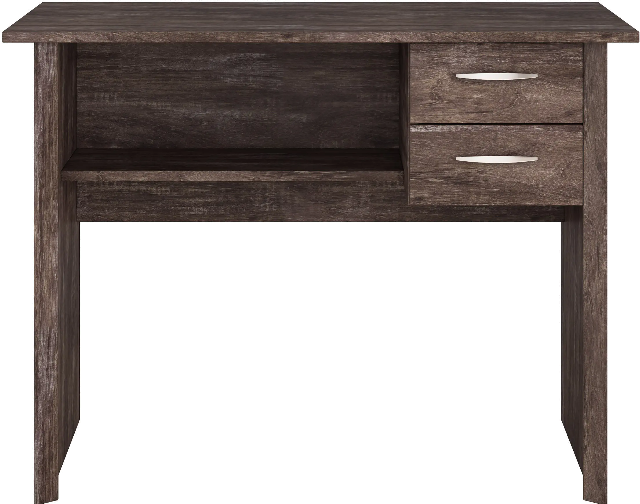 Kingston Contemporary Rustic Brown Two Drawer Desk