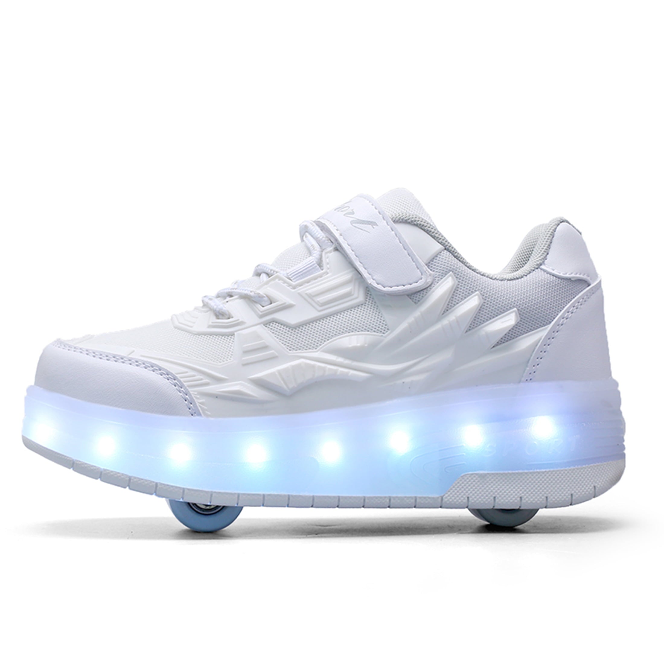 KOFUBOKE Child Teen Roller Skates Double Wheel Shoes Light Up LED shoe 1 size