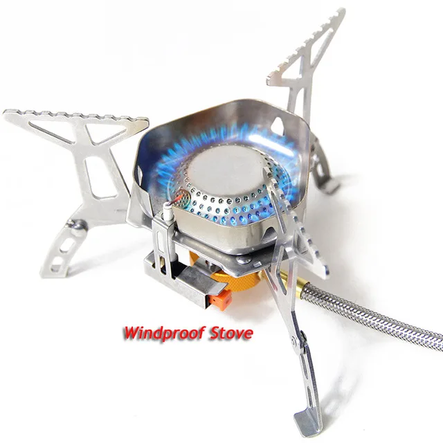 New Outdoor Stove Portable Camping Windproof Folding Gas Stove for Hiking Cooking Picnic BBQ Burners Stove