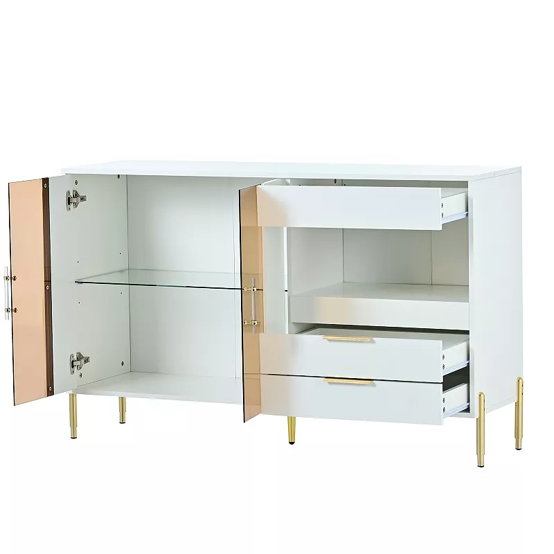 Merax Light Luxury Modern Storage Cabinets