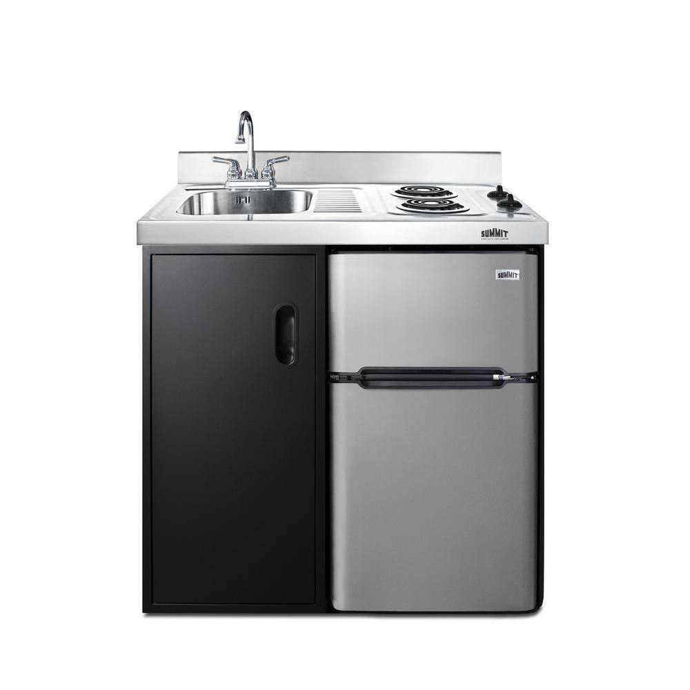 Summit Appliance 36 in. Compact Kitchen in Black CK36EL