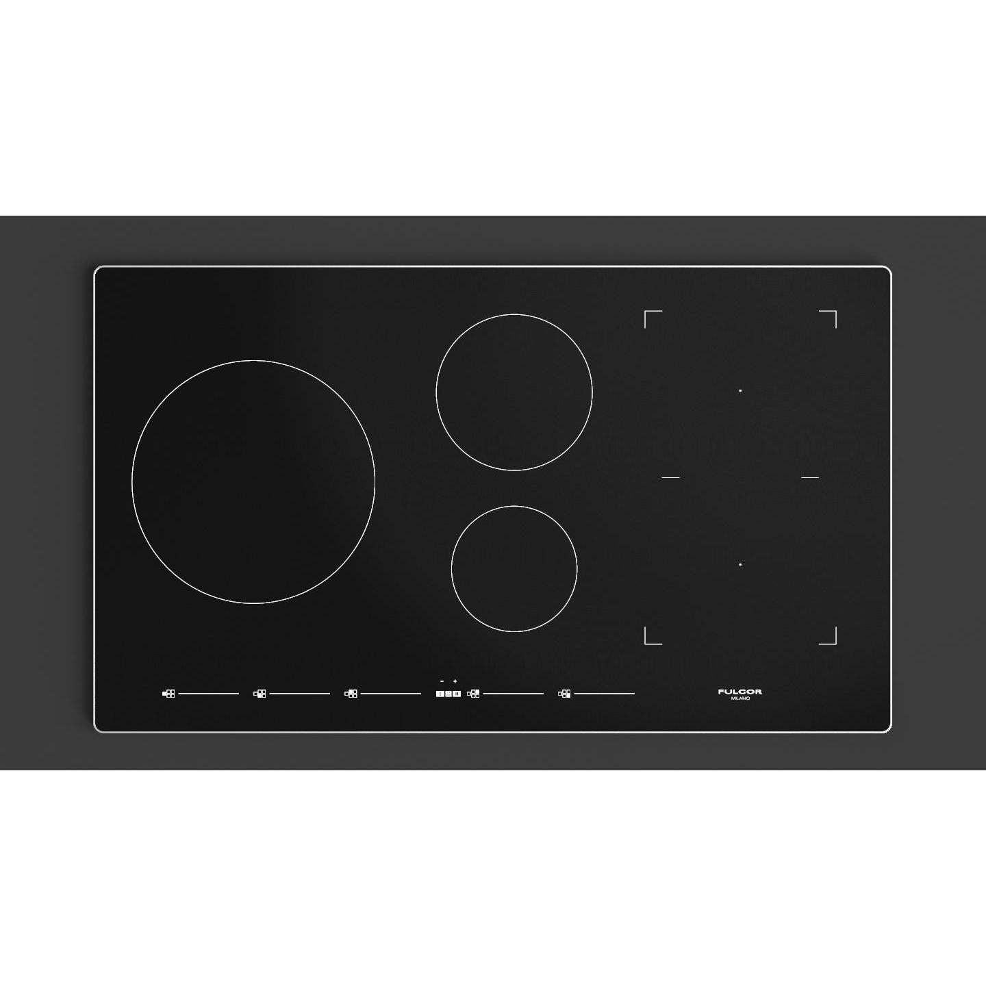 Fulgor Milano 36-inch Built-in Induction Cooktop with 5 Induction Zones F7IT36S1