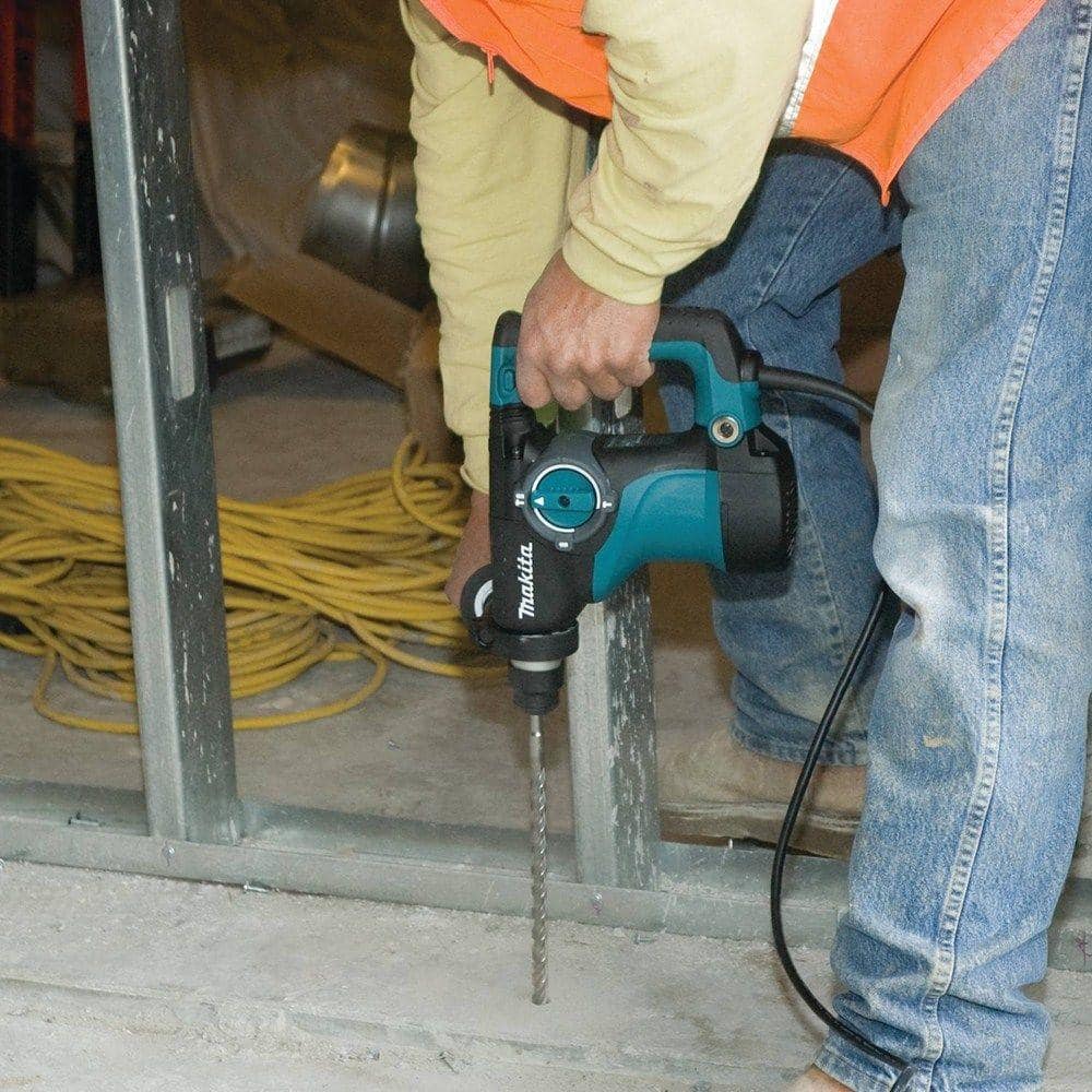 Makita 7 Amp 1-1/8 in. Corded SDS-Plus Concrete/Masonry Rotary Hammer Drill with Side Handle and Hard Case HR2811F