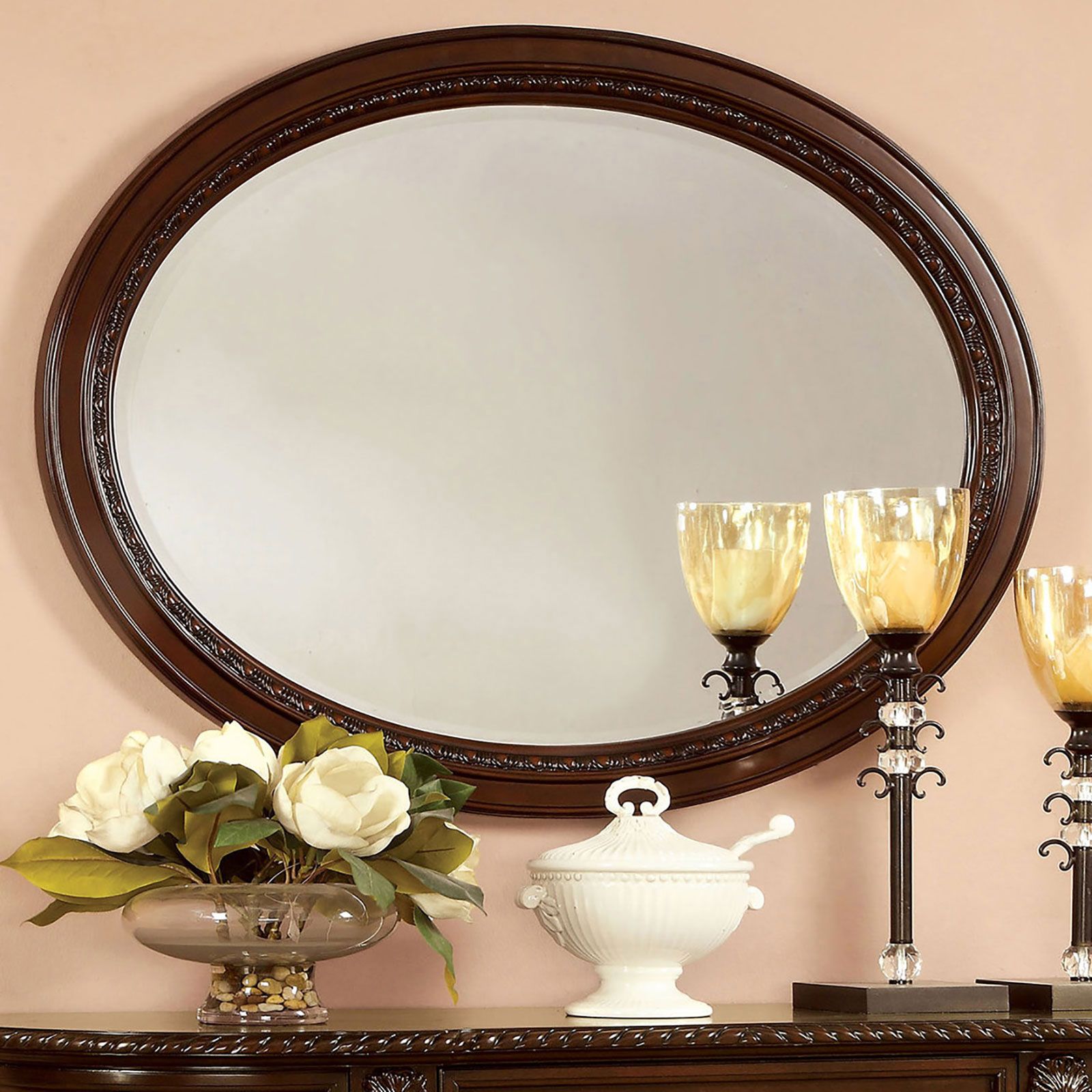 Bellagio Mirror  Brown Cherry