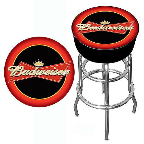 Trademark Global Budweiser Bowtie 30  Bar Stool Red