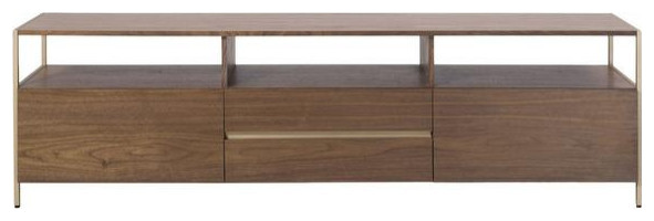 Millen Gold Accent TV Stand   Contemporary   Entertainment Centers And Tv Stands   by Rustic Home Furniture Deco  Houzz