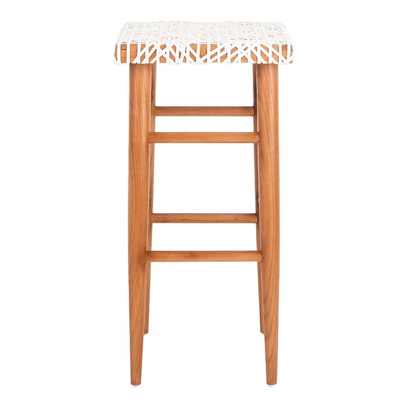 Safavieh Kaleo Woven Leather Barstool