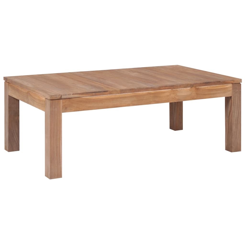 vidaXL Coffee Table Solid Teak Wood with Natural Finish 43.3