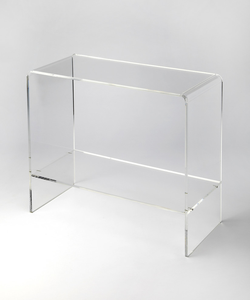 Butler Crystal Clear Acrylic Console Table   Contemporary   Console Tables   by HedgeApple  Houzz